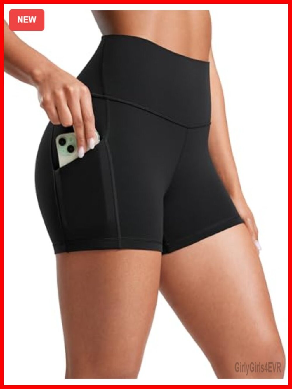 CRZ YOGA Butterluxe Biker Shorts with Pockets 3" High Rise Compression Yoga